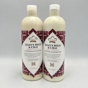2 Bottles Nubian Heritage Goats Milk‎ & Chai Body Lotion 13oz